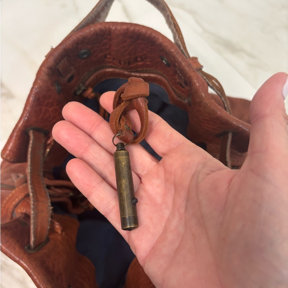 Jerome Dreyfuss Cognac Leather Satchel - Picture 10 of 16